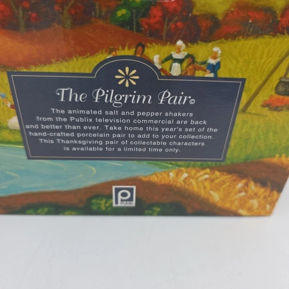 Collectible PILGRIM PAIR‎ SALT & PEPPER SHAKER PUBLIX THANKSGIVING 2003